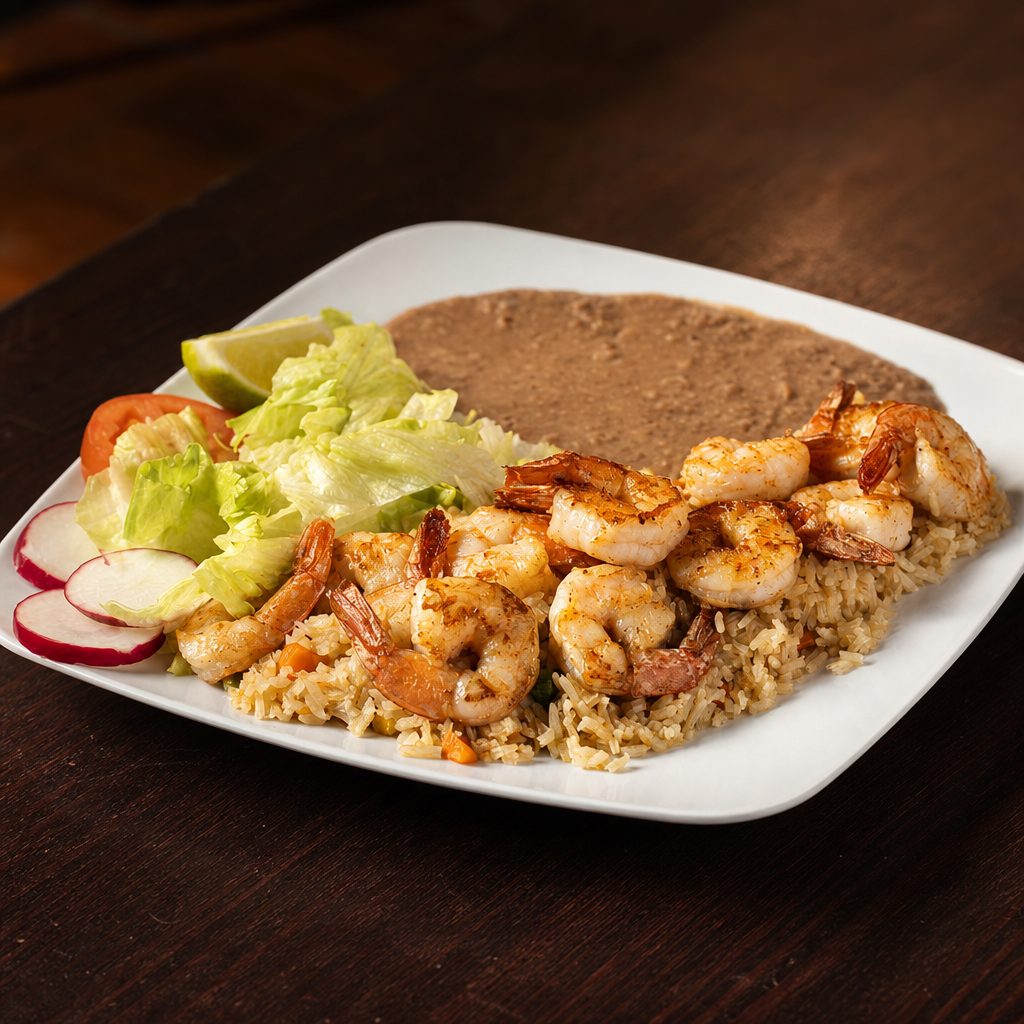 Shrimp Mixed in Garlic.